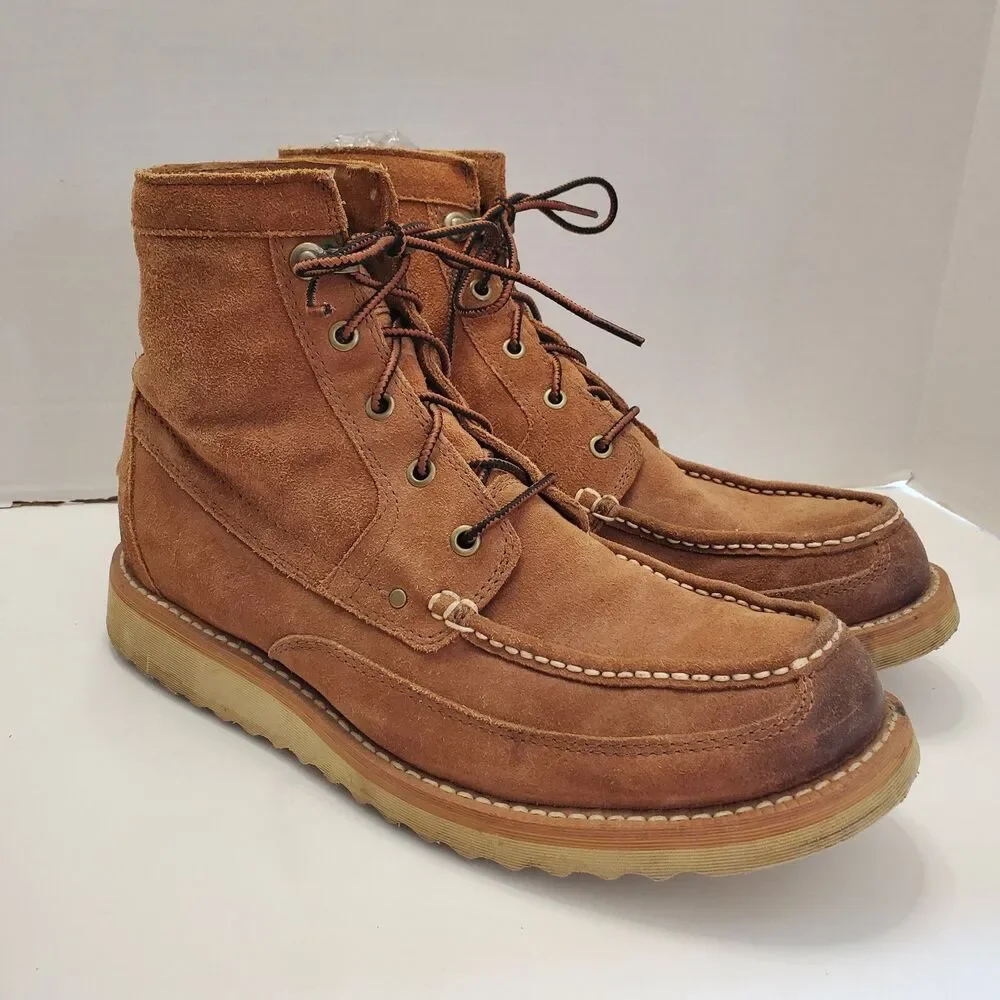 Ariat Buckshot Lacer Cowboy Boots Men’s 10D Tan Suede Lace Up 10010269